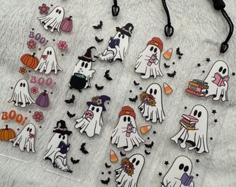 Reading Ghost Acrylic Bookmark | Spooky Bookmarks | Gift for Readers | Reading Accessories | Cute Bookmark | Handmade Bookmark | Halloween