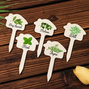 Handmade Herb Garden Marker Vegetable Garden Label Plant Marker Vegetable & Herb Garden Markers Wooden Garden Stake Gardener&#39;s Gift for Mom