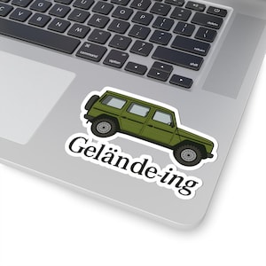 Calcomanía de vinilo retro todoterreno Mercedes 300GD, divertida pegatina de Gelande-Wagen, regalo para amantes de los G-Wagon y el overlanding, así como para entusiastas de los SUV y los 4x4.