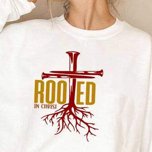 Rooted In Christ SVG: Christian Bible Scripture Design (Digital Download)