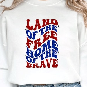 Patriotic Land of the Free SVG PNG: Memorial Day, Independence Day (Digital Files)