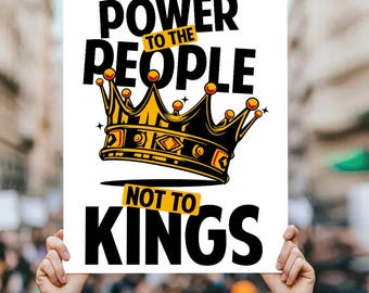 Power To The People Protest Sign, Anti Trump Poster (Digital Download)