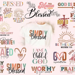 Boho Christian SVG Bundle: Bible Verse, Scripture Designs (Digital Download)