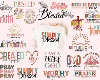Boho Christian SVG Bundle: Bible Verse, Scripture Designs (Digital Download)