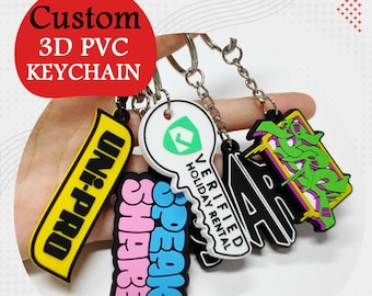 Custom 3D Rubber Keychains: Personalized Logo Promotional Gifts