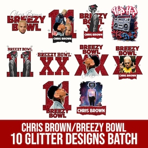 10 Brown Breezy Bowl Tour 2025 PNG Bundle Digital Download