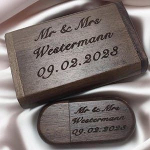 Engraved Name USB Flash Drive , Personalized Engraved usb with box, Engraved USB with Couple Names and Date,usb Flash Drive for Wedding gift