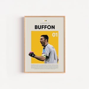 Gianluigi Buffon Juventus Poster: Minimalist Soccer Wall Art (Digital Download)