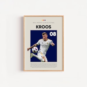 Toni Kroos Real Madrid Poster: Minimalist Soccer Wall Art (Digital Download)