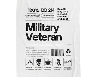 Military Veteran Velveteen Plush Blanket, Cozy Throw