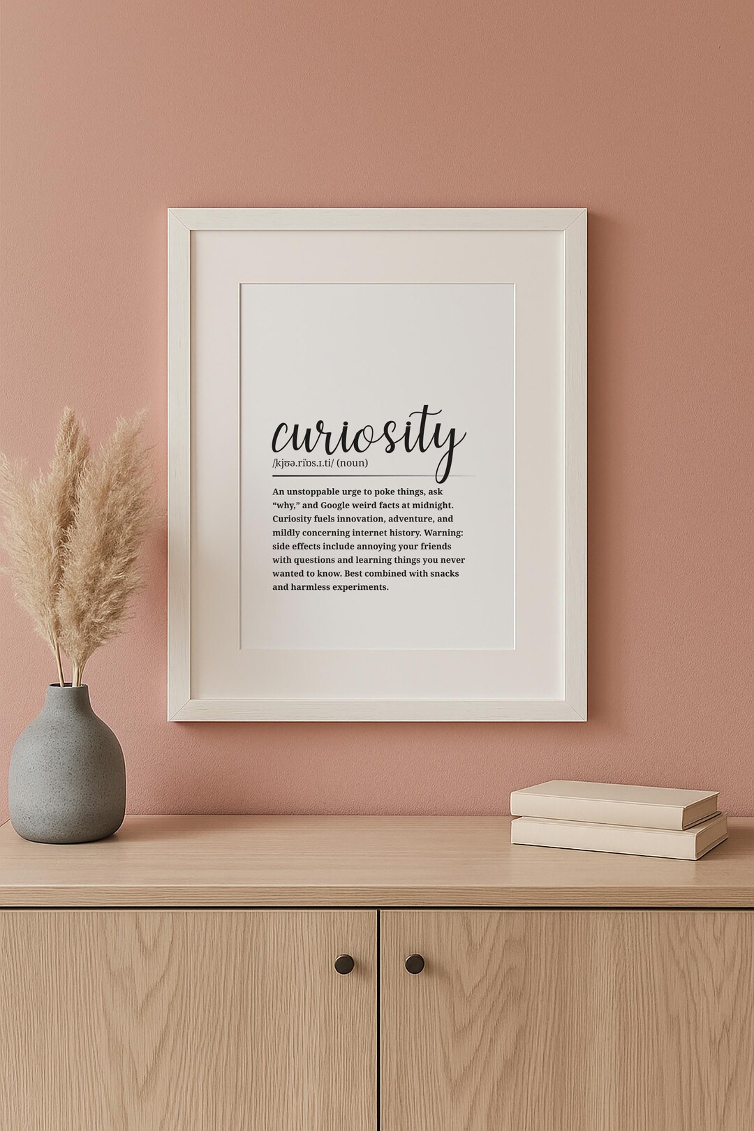 Curiosity Definition Poster • Printable Quote Wall Art • Digital ...