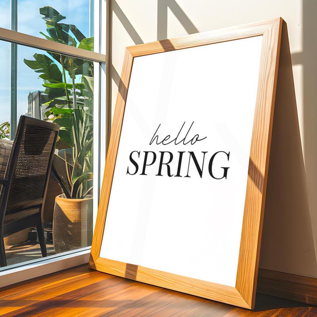 Hello Spring Printable Wall Art • Farmhouse Spring Decor • Seasonal ...