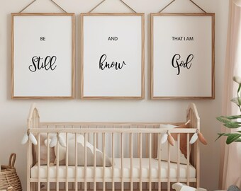 Be Still And Know That I Am God • Psalm 46:10 Scripture Printable Wall Art