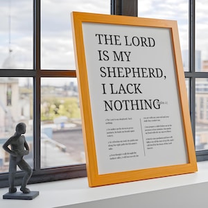 Psalm 23 Print: The Lord is My Shepherd Wall Art (Digital Download)