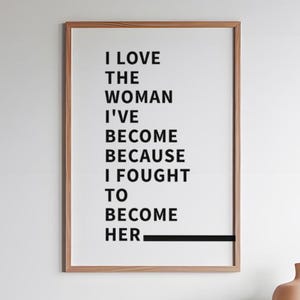Feminist Wall Art: Woman Empowerment Inspirational Quote (Digital Download)