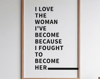 Feminist Wall Art • Strong Women Quote • Empowerment Printable Decor