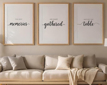The Best Memories Are Made Around The Table • Dining Room Wall Art