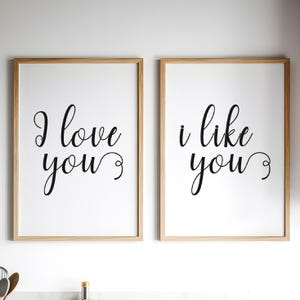 I Love You I like You Wall Art • Bedroom Wall Decor • Master Bedroom Printable Art • Digital Download