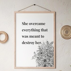 Feminist Inspirational Quote Art: Woman Empowerment Print (Digital Download)