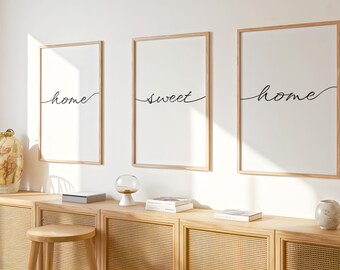 Home Sweet Home Wall Art • Minimalist Living Room Decor Printable