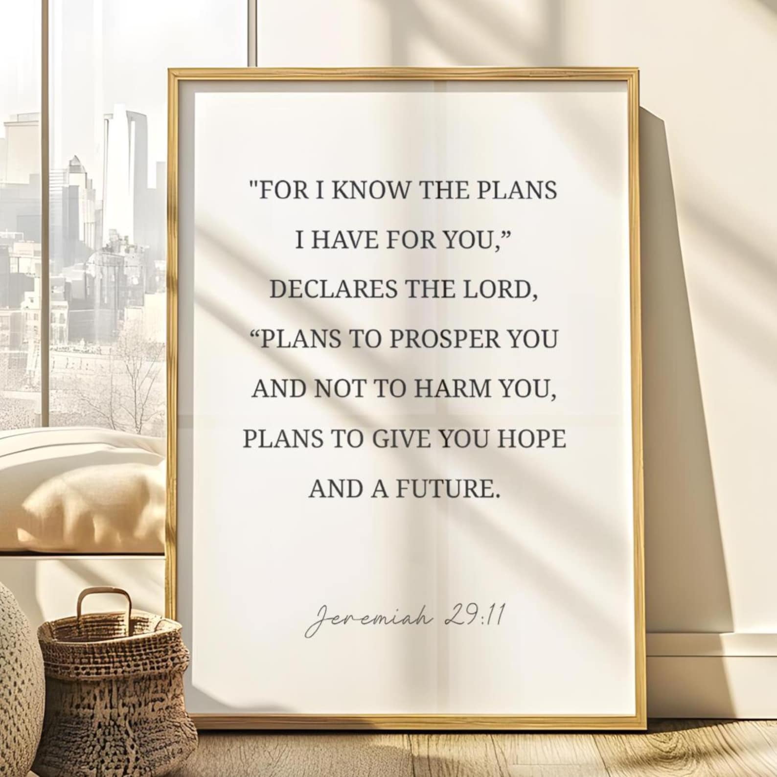 Jeremiah 29:11 Wall Art • Faith Wall Decor • Christian Digital Print ...