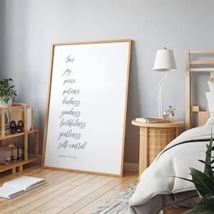 Fruits Of The Spirit Wall Art: Galatians Bible Verse Print (Digital Download)