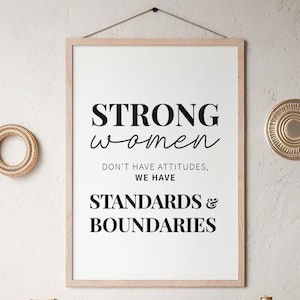 Strong Women Quote Art: Feminist Wall Decor (Digital Download)