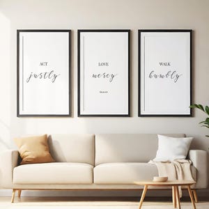 Act Justly Love Mercy Walk Humbly Wall Art • Micah 6:8 Wall Decor • Bible Verse Digital Print • Christian Printable Art