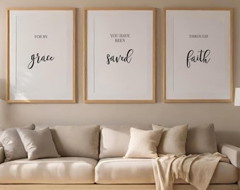Per grazia siete stati salvati • Efesini 2:8 Scrittura Stampabile