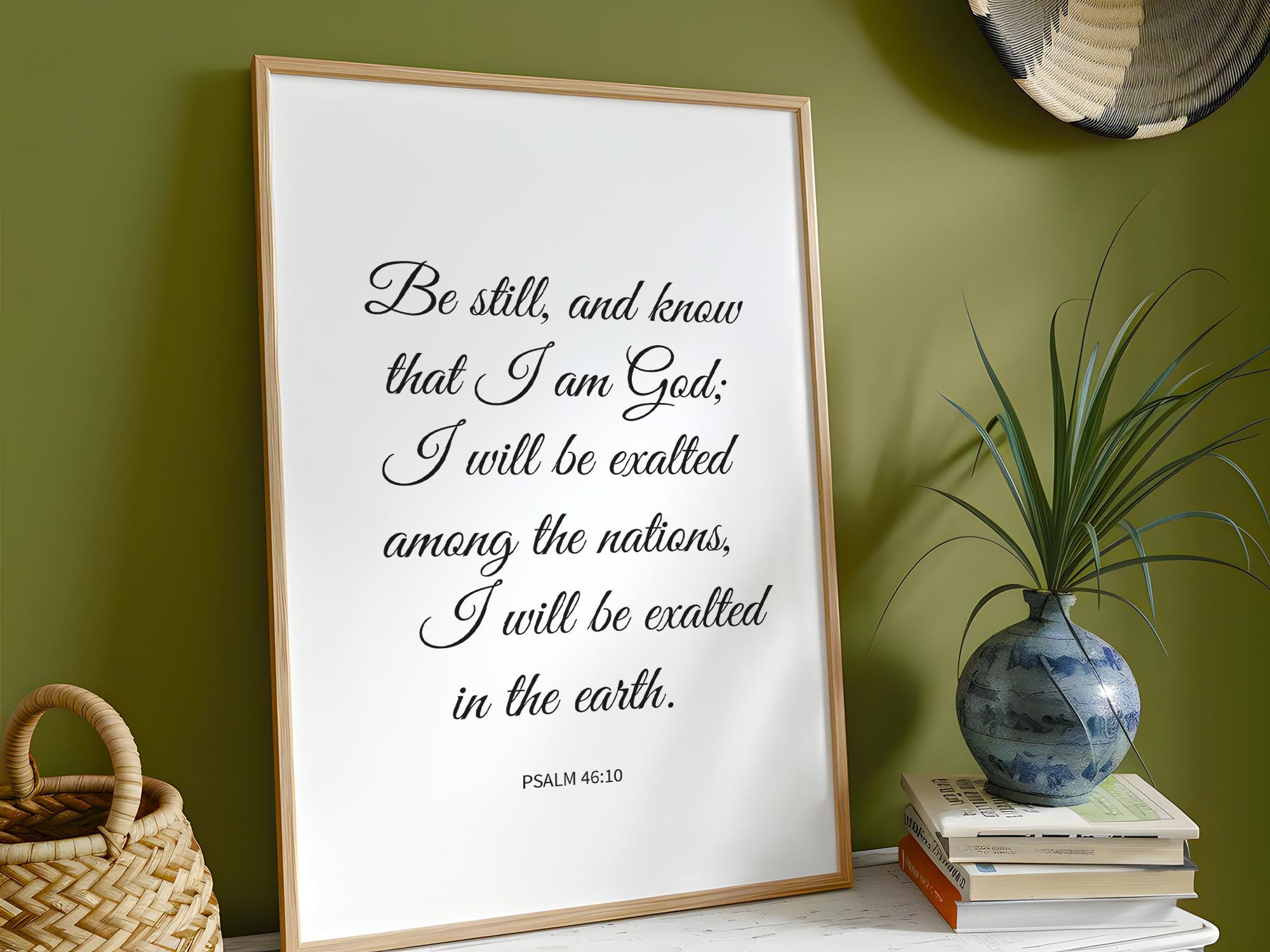 Psalm 46:10 Wall Art • Bible Verse Wall Decor • Inspirational Digital ...