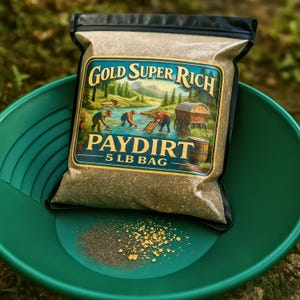 Strike Gold! Guaranteed Gold Paydirt with Nuggets & Flakes / Gold Prospecting Paydirt / Real Gold in Every Bag / Paydirt Only - No Equipment