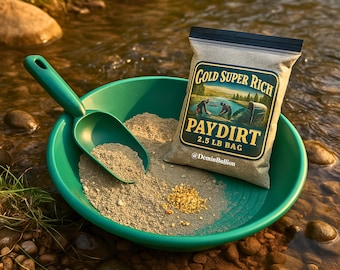 Gold Panning Paydirt 2.5lb Bag – Find Real Gold Nuggets and Fine Gold / Gold Prospecting Paydirt – Uncover Real Gold Flakes & Nuggets