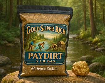 Gold 5LB Paydirt Jackpot / Guaranteed Gold Nuggets & Flakes / Gold Prospecting Paydirt Gold - Real Adventure / Paydirt Only - No Equipment