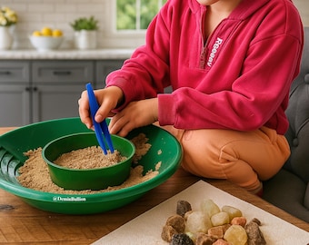 Outdoor & Indoor Gems Mining Fun – 10lb Paydirt Kit with Genuine Stones / Exciting Gem Mining Adventure – Perfect for Kids and Families!
