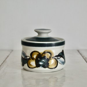 vintage 1970s stavangerflint senja kaare b. fjeldsaa ceramic sugar bowl / scandinavian design / inger waage