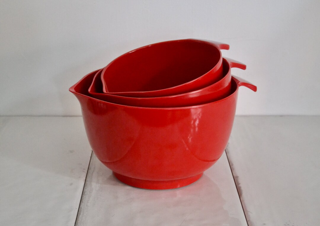 Vintage Red Copco Nesting Mixing Bowls / Vintage Kitchen Decor ...