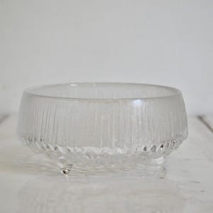 vintage iittala ultima thule dessert bowl / finnish design / glass art bowl