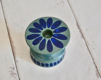 Bougeoir floral vintage Bennington Potters style milieu du siècle / bougeoir en céramique / décoration intérieure MCM