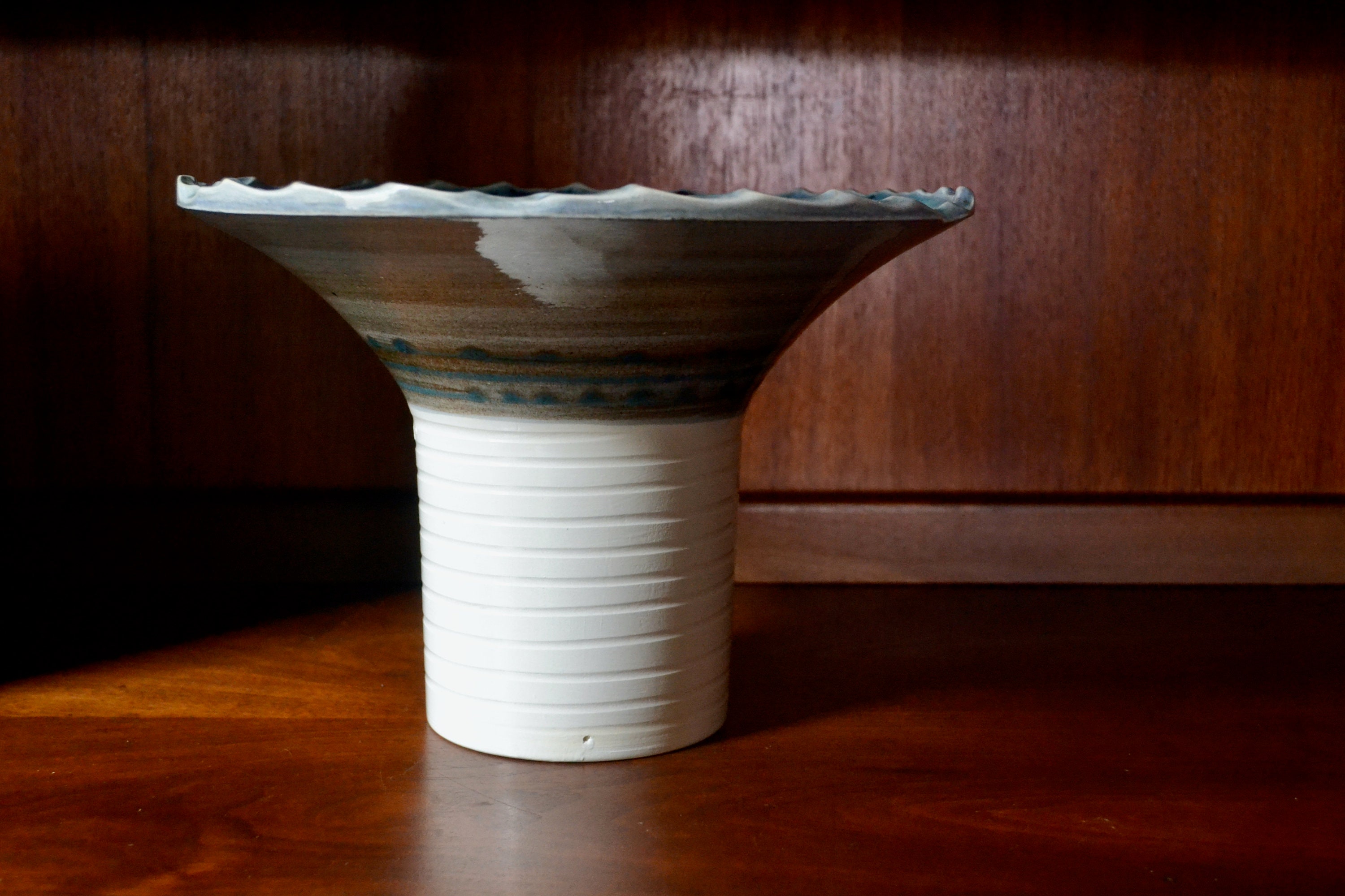 Vintage Ikebana Ware Pottery Vase / Midcentury Modern Pottery Etsy