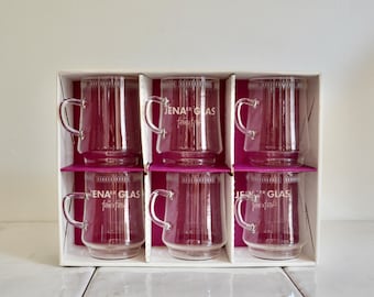 vintage schott & zwiesel jena glas verran tasses à thé en verre / cuisine moderne du milieu du siècle / verrerie allemande du milieu du siècle