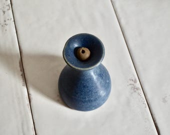 ceramic roycroft pottery studio oil lamp candle / stoneware pottery lamp / rustic home decor