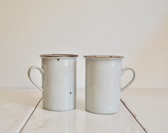 tasses à café vintage dansk danemark brume brune / niels refsgaard / design moderne danois du milieu du siècle