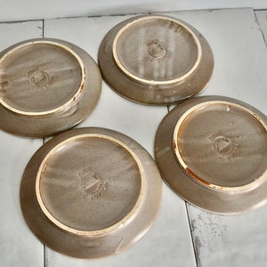vintage laurentian ceramic tundra salad plates / 1970s modern pottery plates / jean kominik image 4