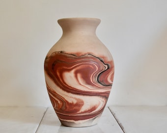 Vase vintage en céramique Nemadji / Décoration intérieure style sud-ouest américain / Décoration bohème style Midwest