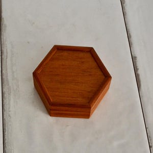 Handmade Rimu Wood Trinket Box: Hexagonal Jewelry Box by Evan Thomson