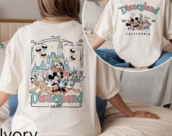 Camiseta de Disneyland (fundada en 1955), Camiseta de Disneyland California, Camiseta de Mickey y sus amigos, Camiseta de viaje a Disney, Camiseta de Disneyworld