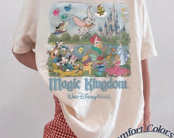 Retro 90s Walt Disney World Comfort Colors Shirt, Mickey And Friends Magic Kingdom Tee, Disney Family Vacation Trip 2026 Shirt