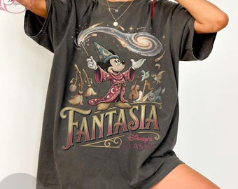 Vintage Fantasia Sorcerer Mickey Comfort Colors Shirt, Walt Disney Fantasia Mickey Shirt, Fantasia Mickey Tee, Disneyland Trip, Fantasmic