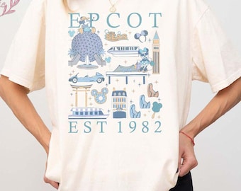 Disney Epcot Since 1982 Comfort Colors Shirt, Disney Trip Family Shirt, Disney Aesthetic Shirt, Disneyworld Shirt, Disneyland Shirt
