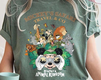 Retro Disney Animal Kingdom Mickey and Friends Comfort Colors Shirt, Disney Animal Kingdom Shirt, Disney Safari Mode Shirt, Disneyworld Trip
